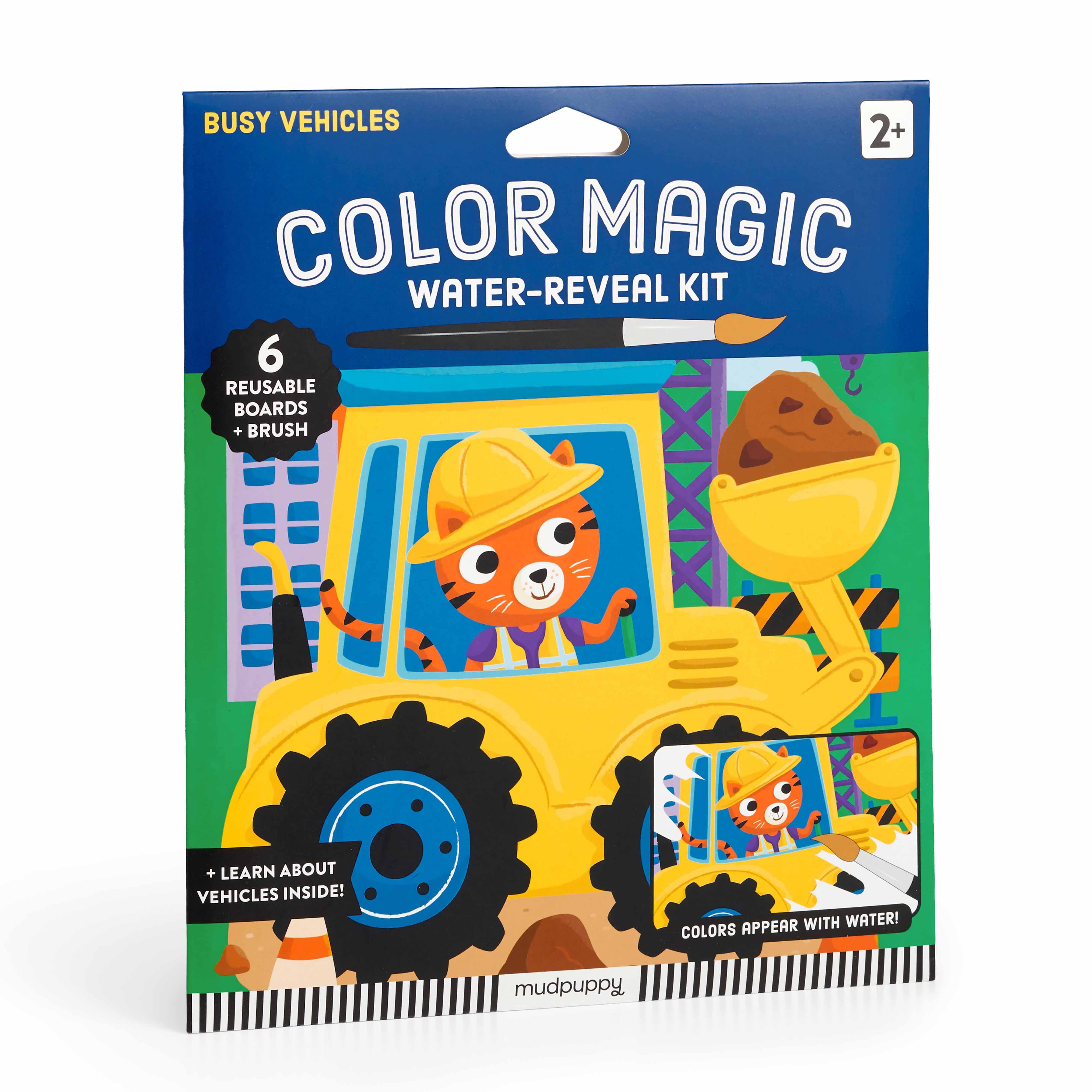 Busy Vehicles Colour Magic Water Reveal Kit