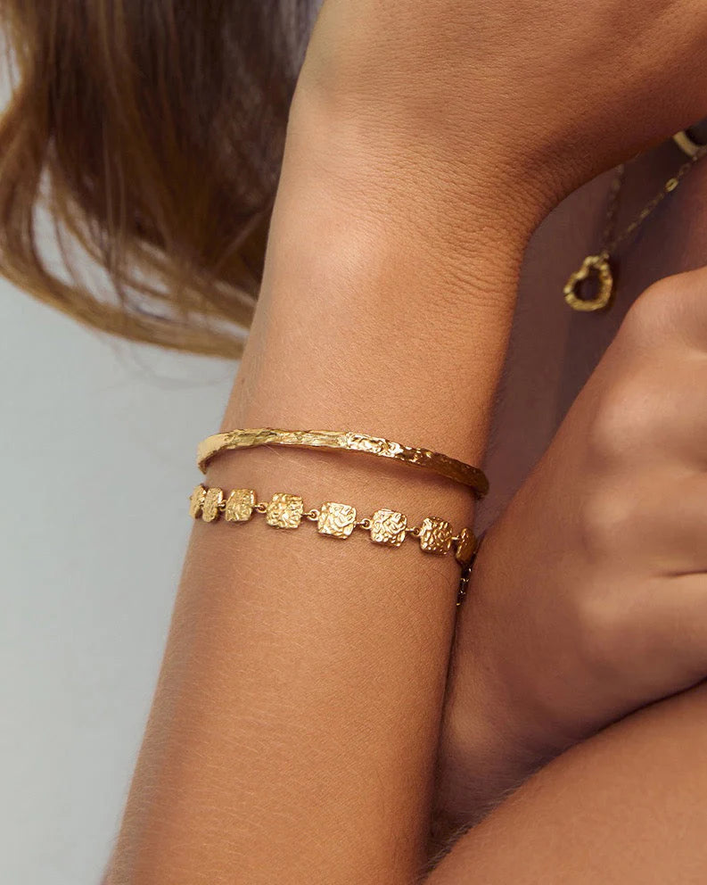 Helios Gold Cuff Bracelet