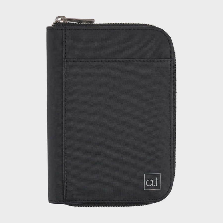 AT Mens - Passport Wallet Black