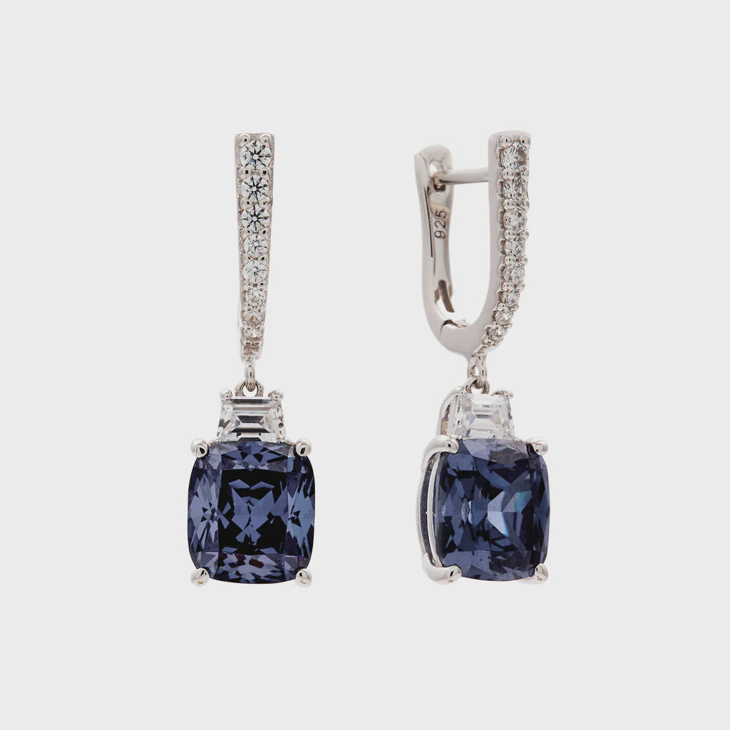 Bebelle Tanzanite & Clear CZ Earrings