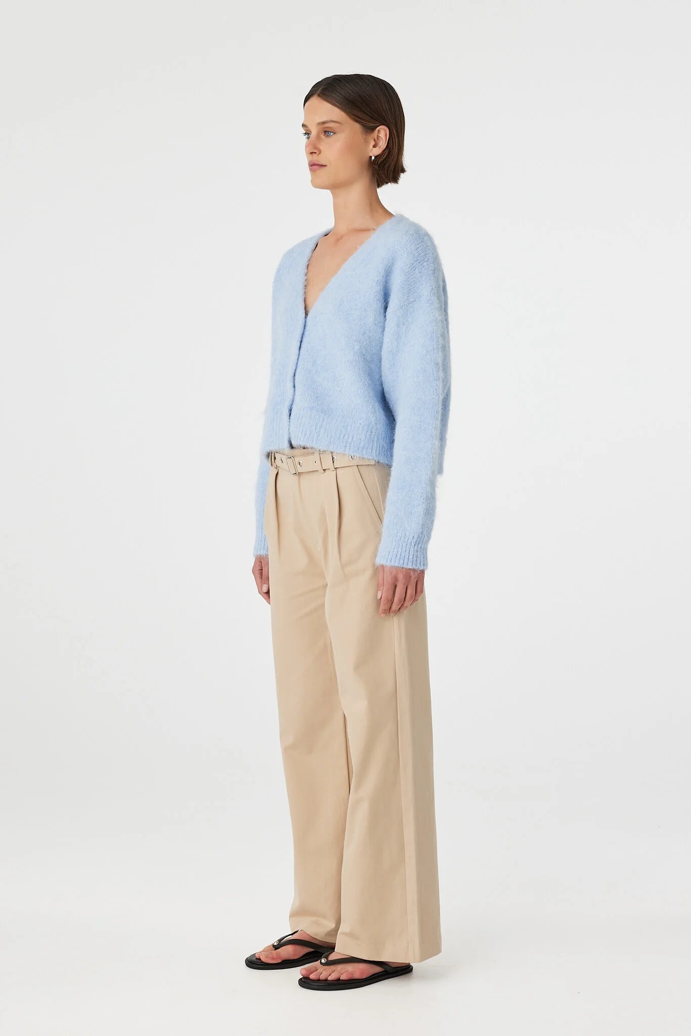 Liora Fluffy Cardigan Sky