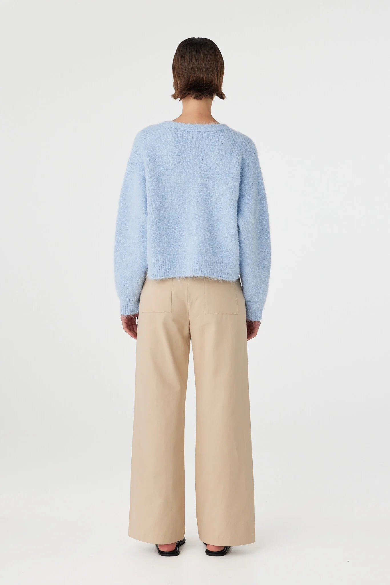 Liora Fluffy Cardigan Sky