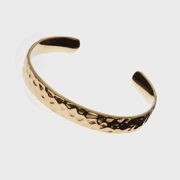 Madeline Gold Hammered Cuff Bangle