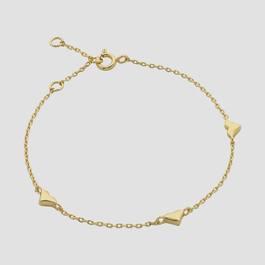 Mariel Soft Gold Heart Bracelet