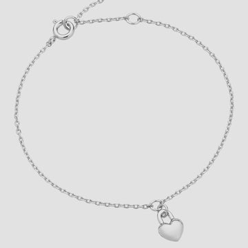 Winnie Heart Bracelet - Silver