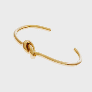 Ava Gold Plated Knot Bangle
