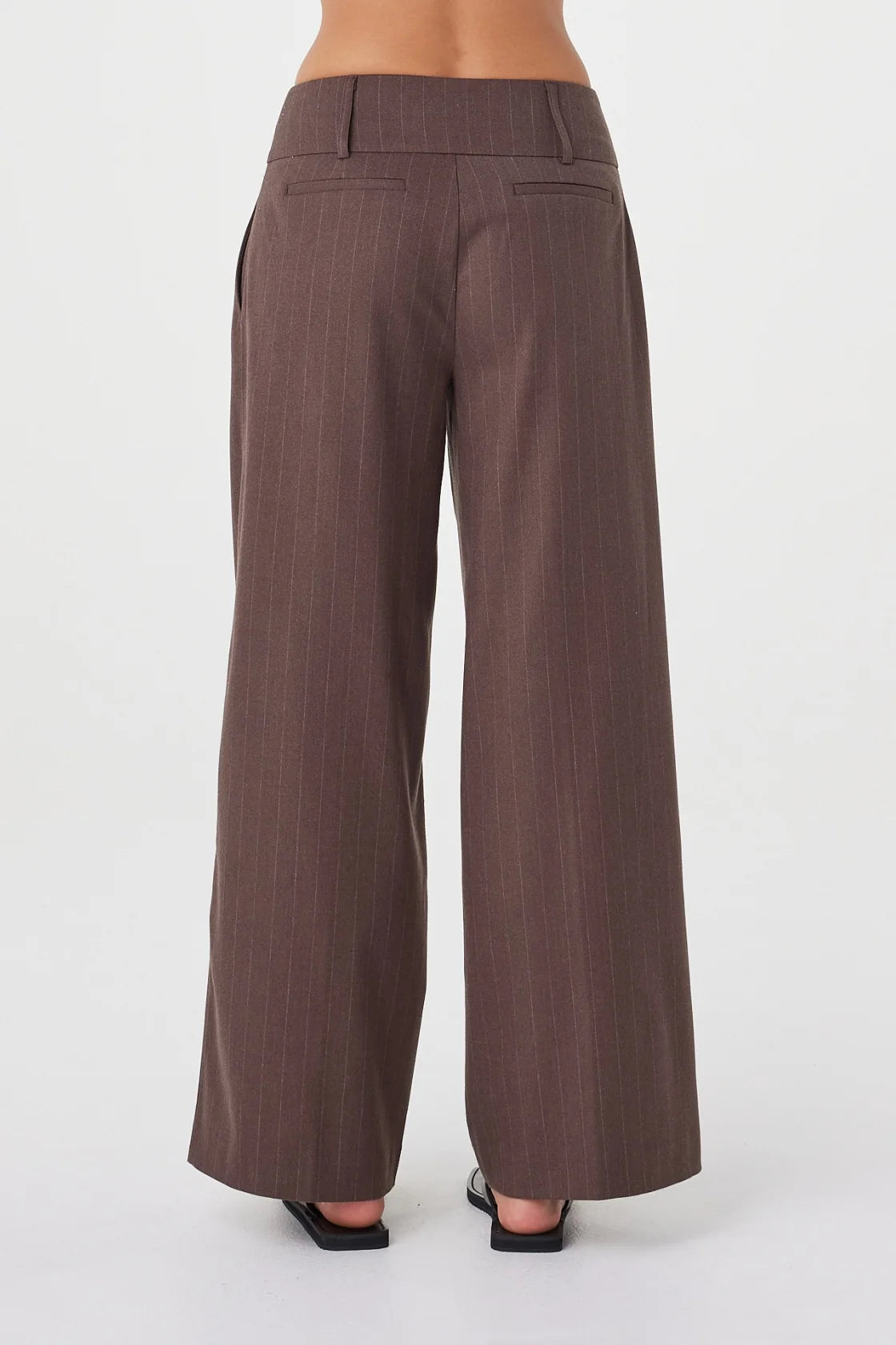 Manon Pant Espresso Pinstripe