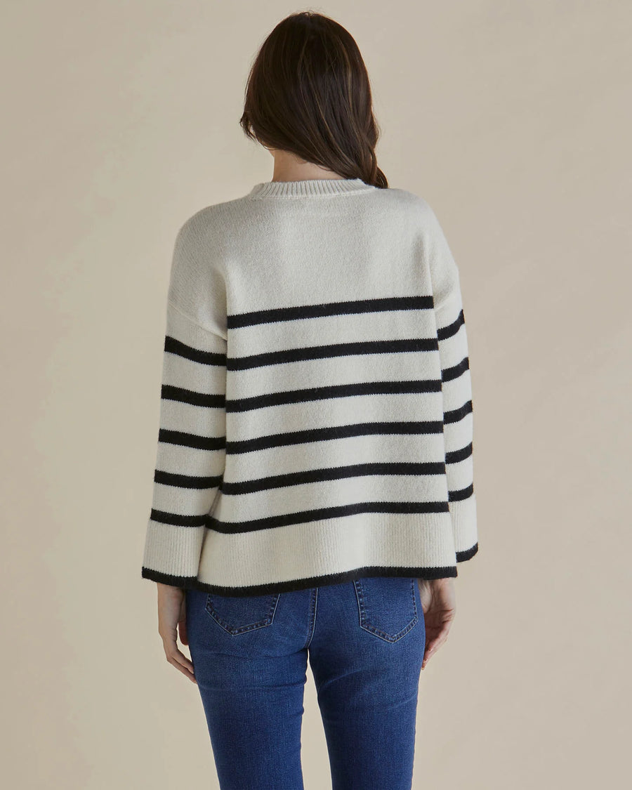 Edith Knit Jumper Cream/Black Stripe