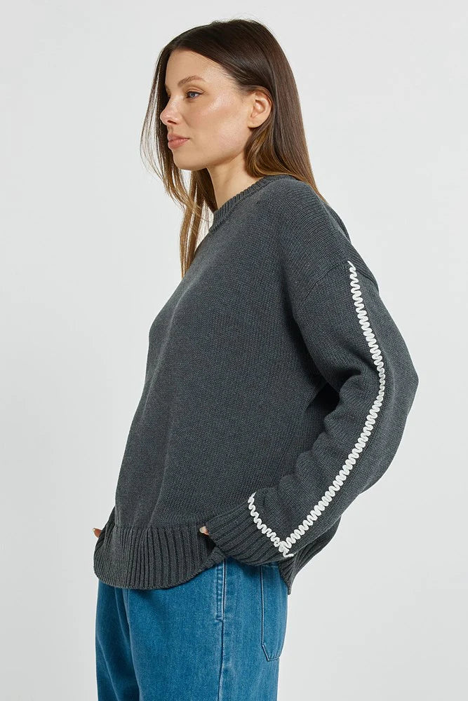 Contrast Stitch Sweater