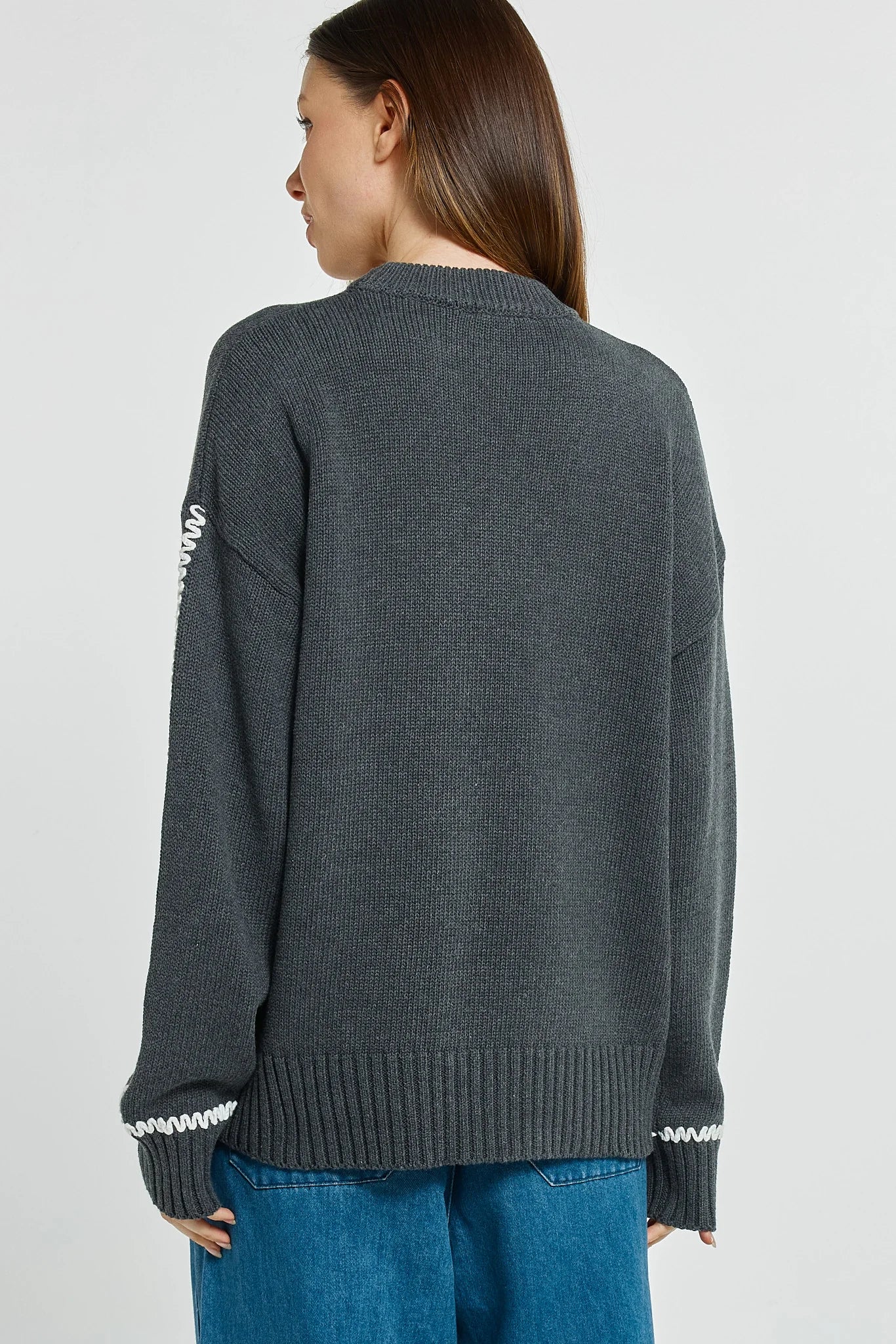 Contrast Stitch Sweater