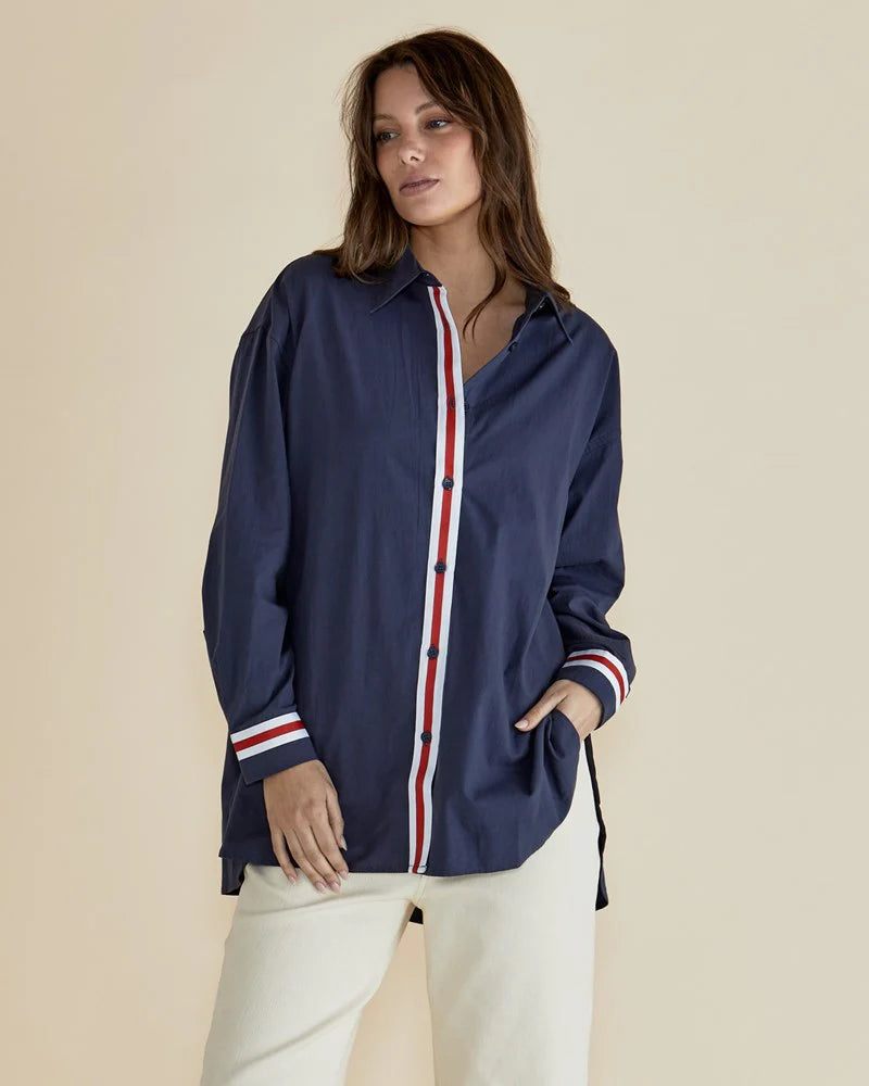Claire Classic Shirt French Blue