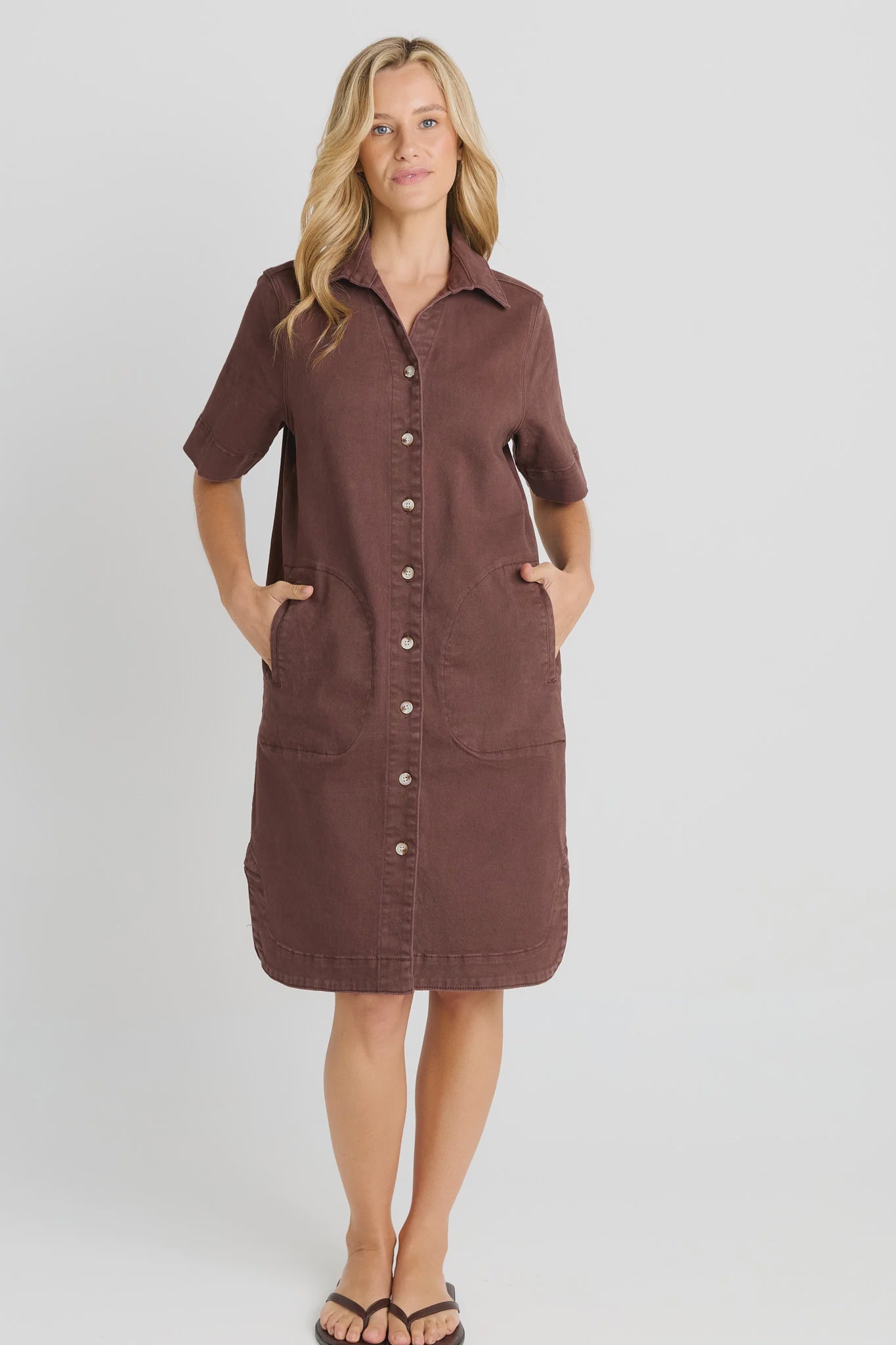 Dawson Denim Dress  Chocolate