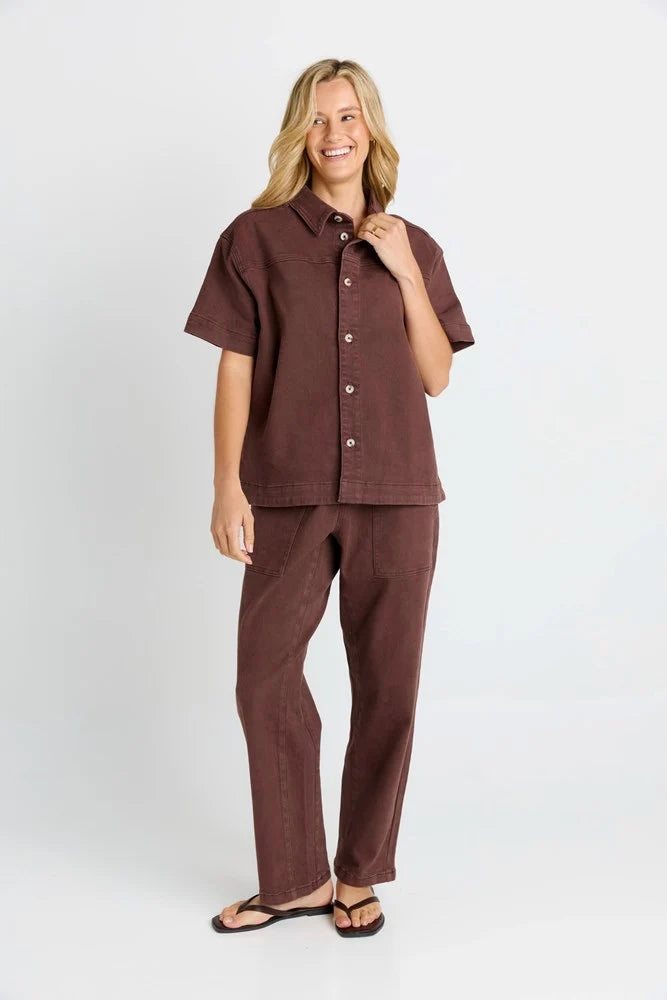 Quinn Cotton Jogger Chocolate Brown