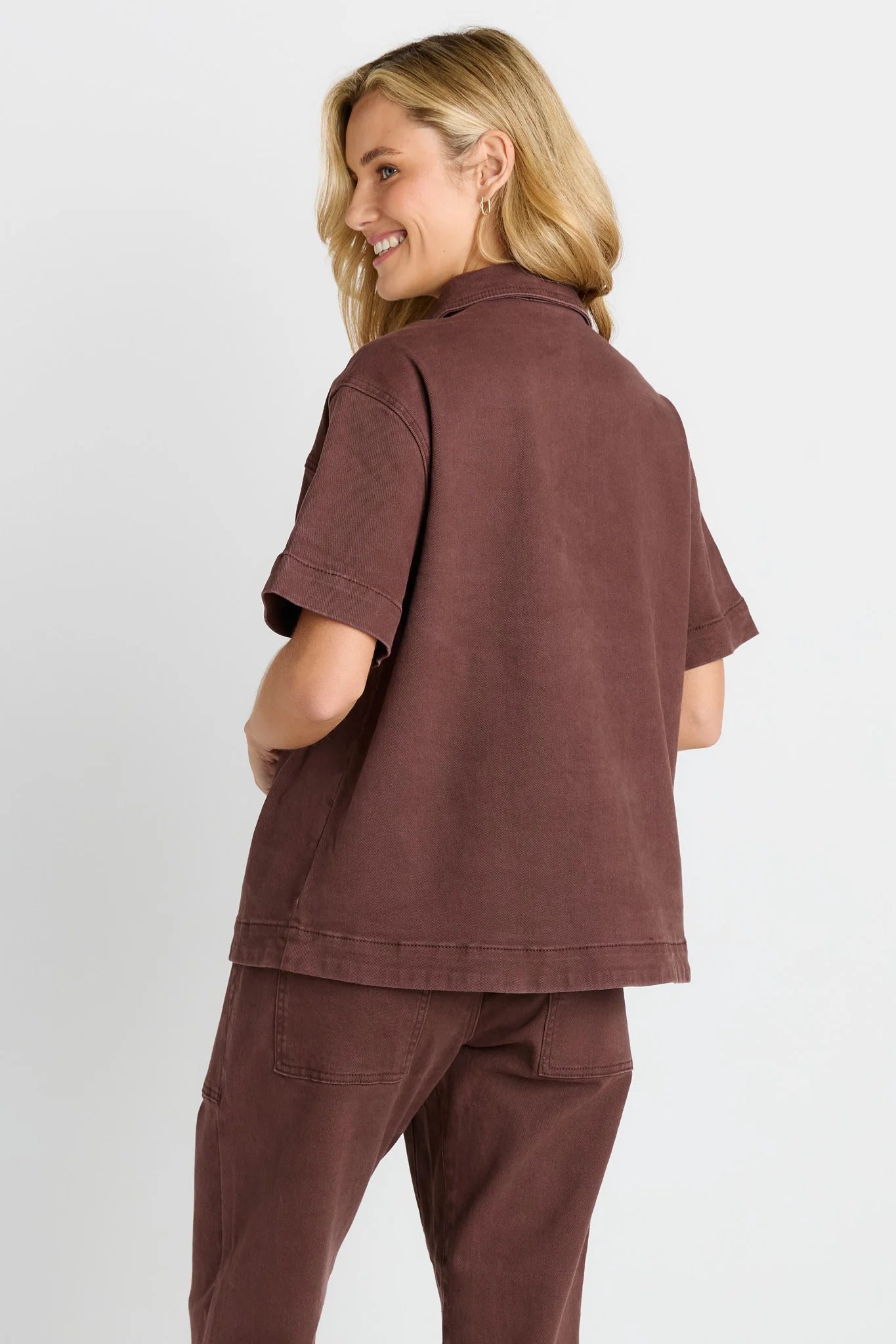 Quinn Cotton Shirt Chocolate Brown