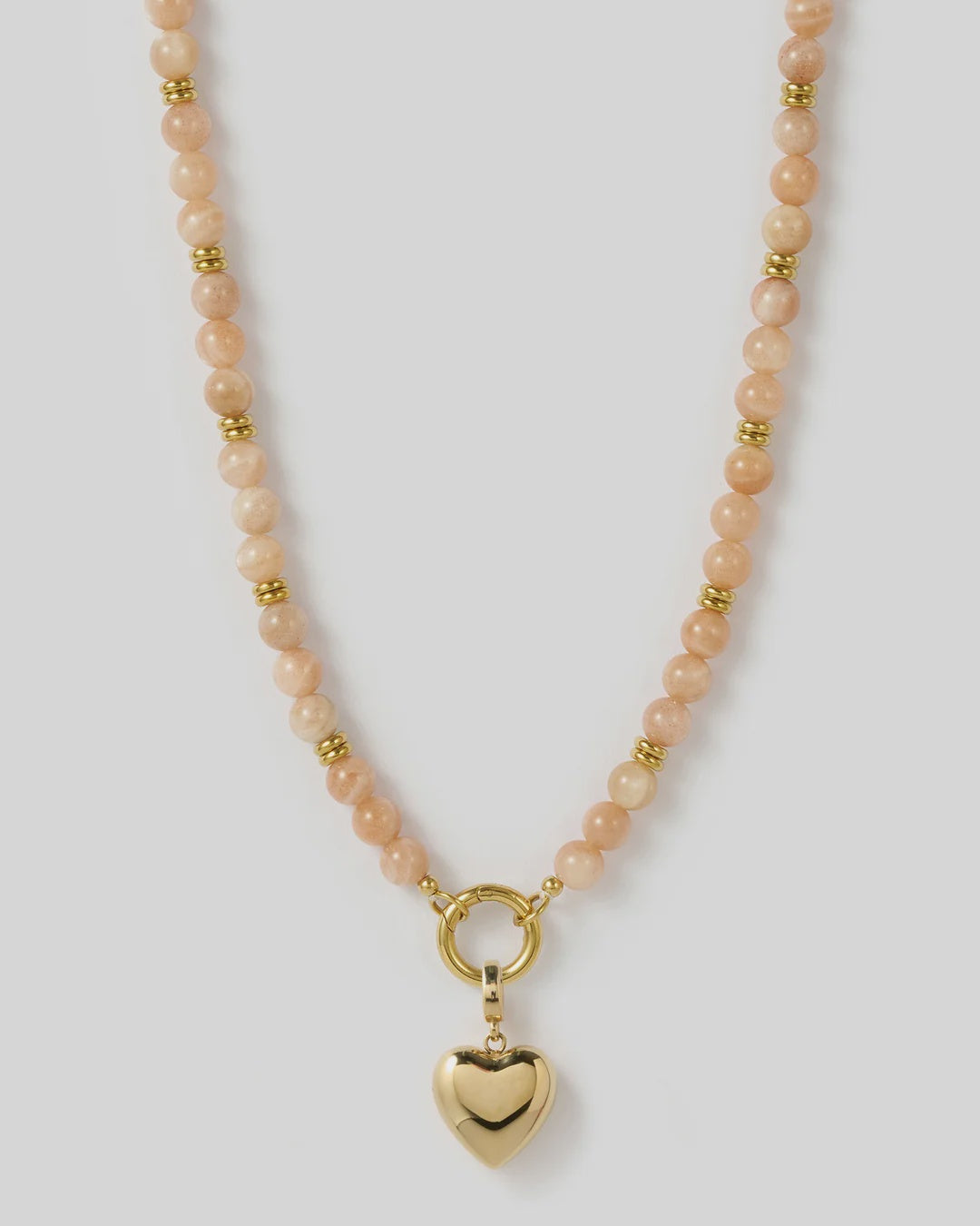Blush Charm Necklace Sunstone