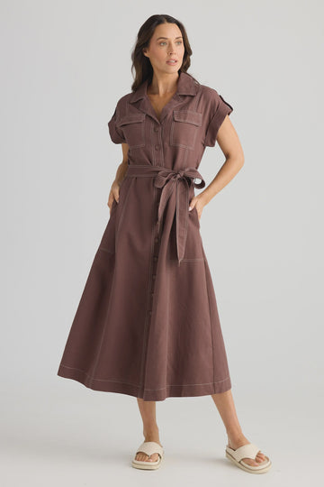 Portia Dress Chocolate