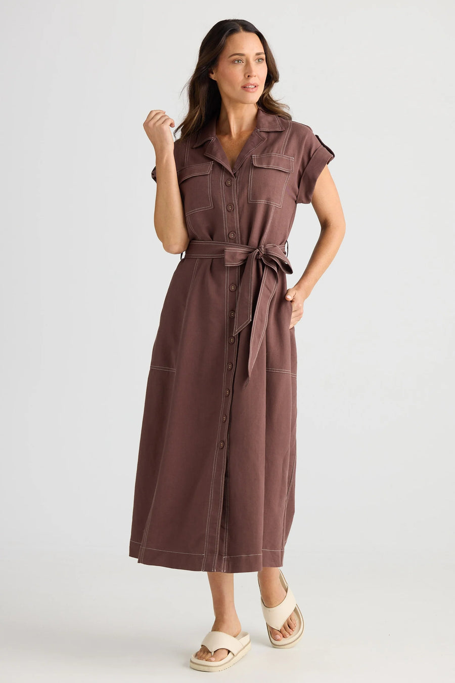 Portia Dress Chocolate