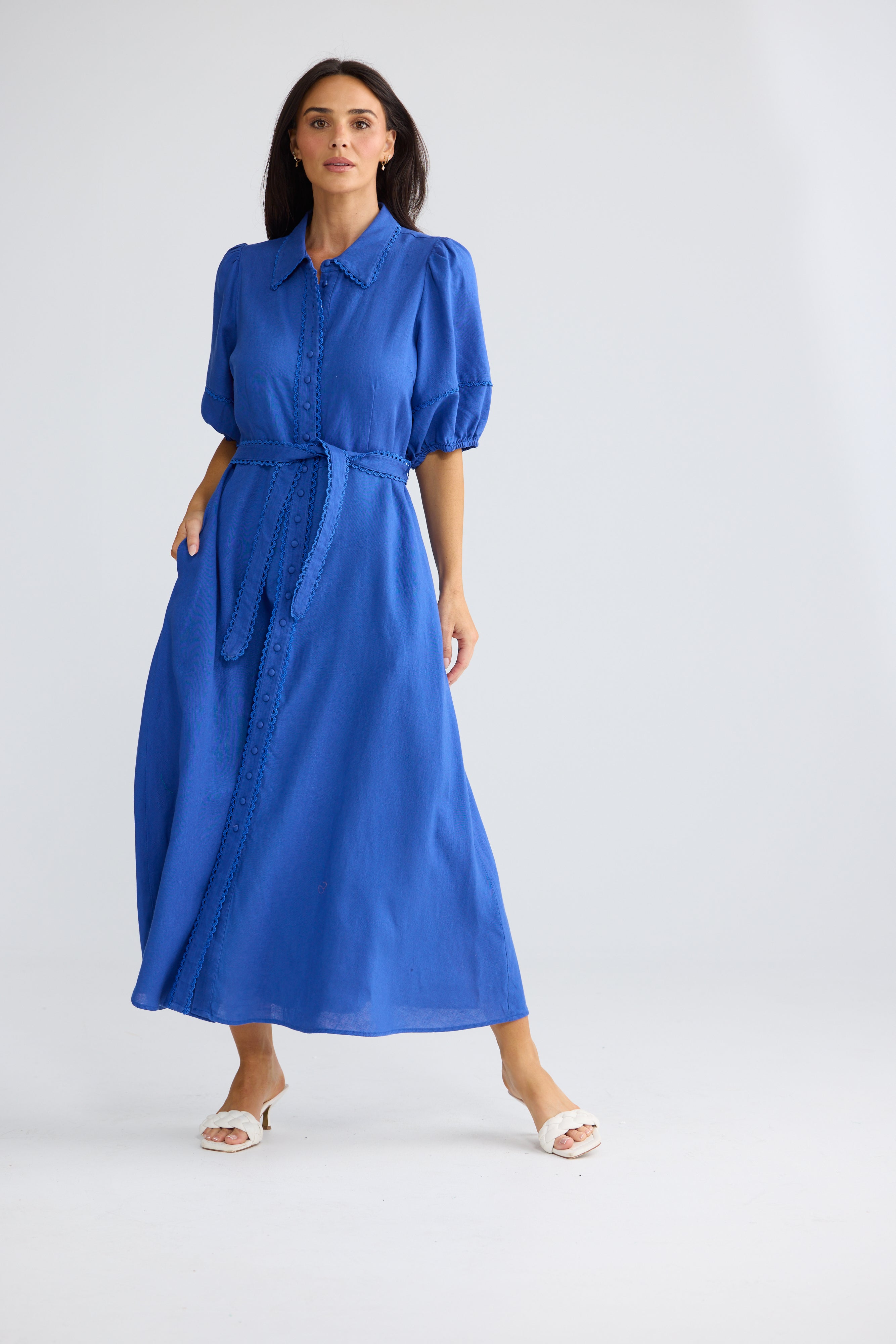 Brynn Midi Dress Colbalt Blue