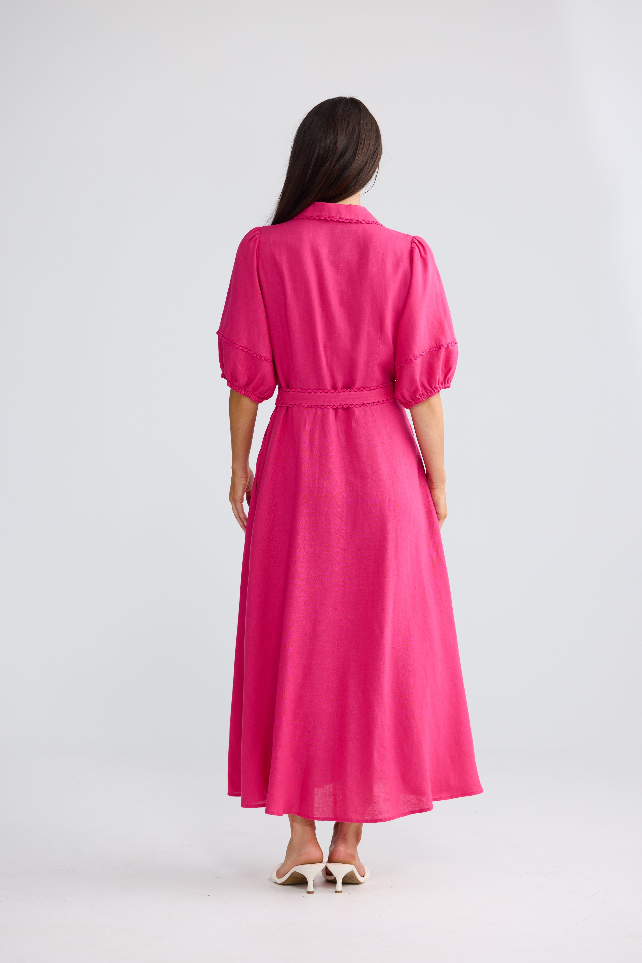 Brynn Midi Dress Fuschia