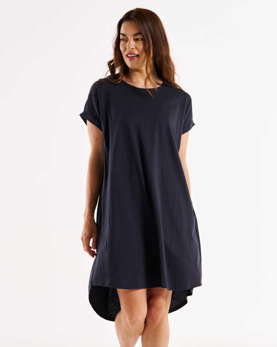 Maxine T Shirt Dress - Coal