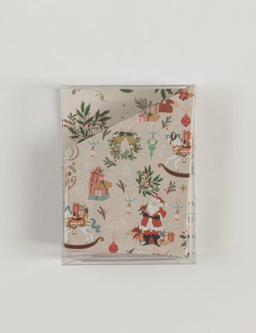 10 Pack Christmas Paper Crown Hats - Jolly Santa