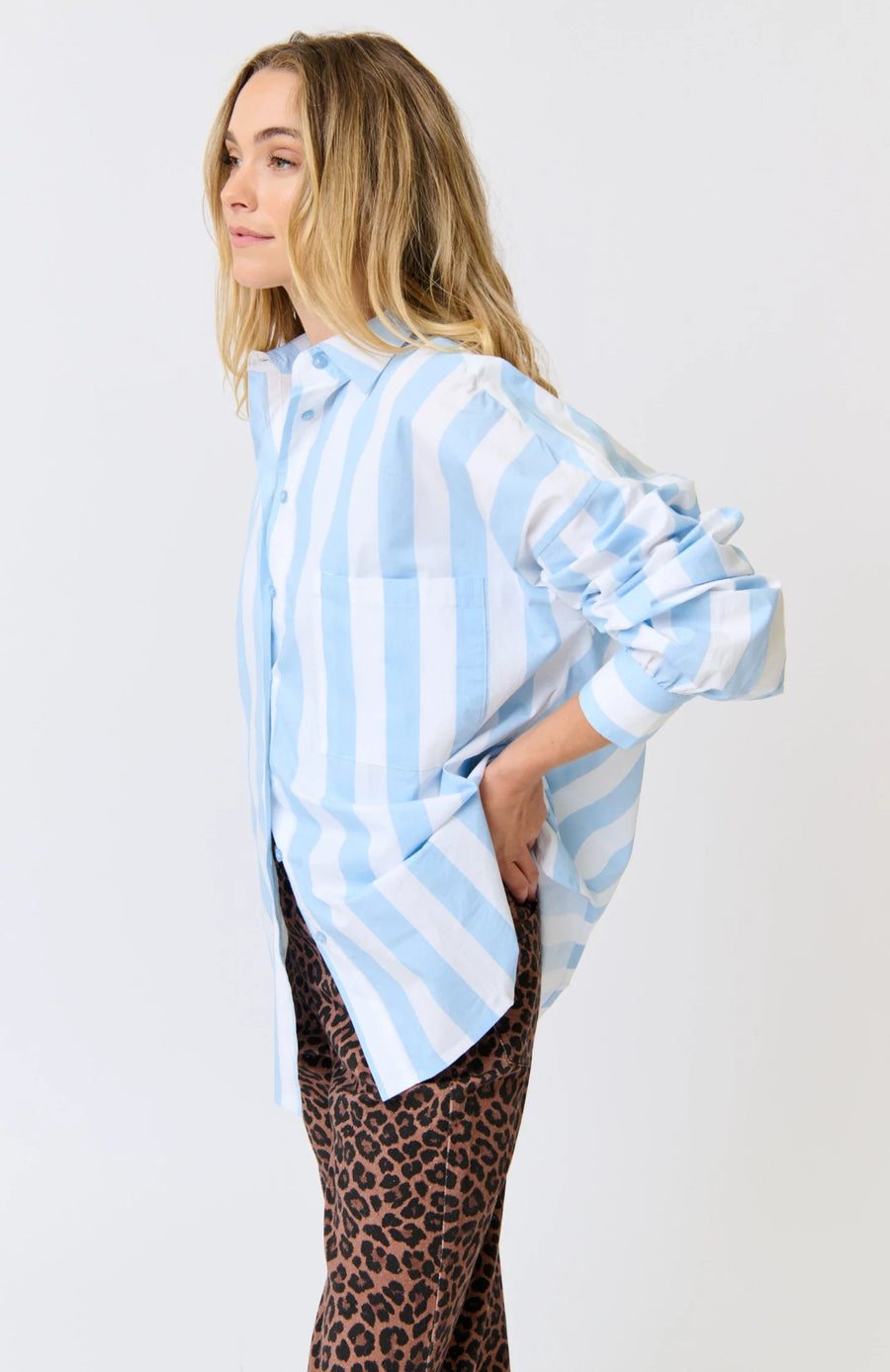 Adalyn Shirt Ice Blue Stripe