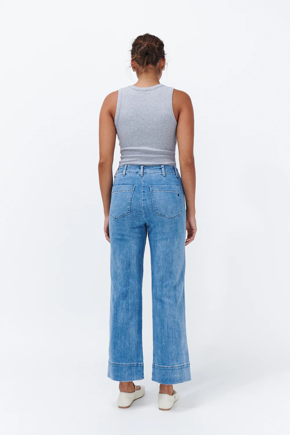 Celeste Pant Wide Leg Utility 70's Blue