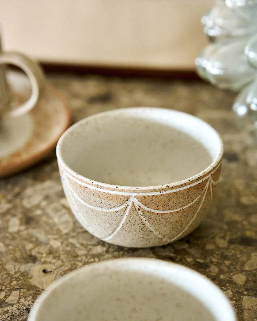 Set of 3 Condiment Bowls / Natural Entertainer - Etching