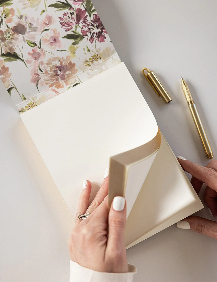 Desktop Notepad Jotter Peony