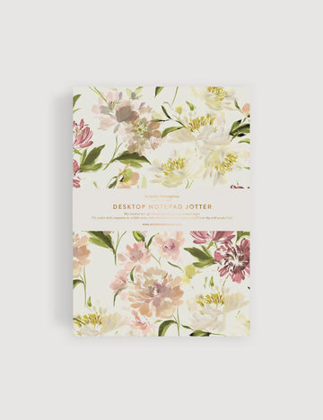 Desktop Notepad Jotter Peony