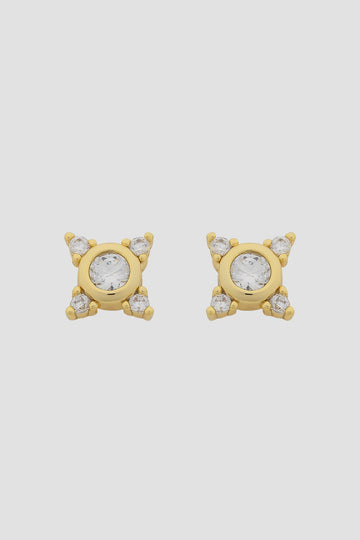 Lauren Soft Gold Clear Stud