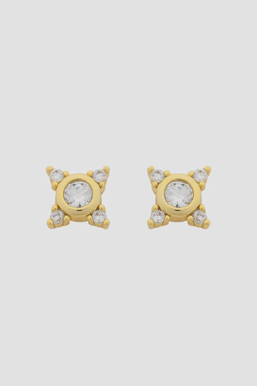 Lauren Soft Gold Clear Stud