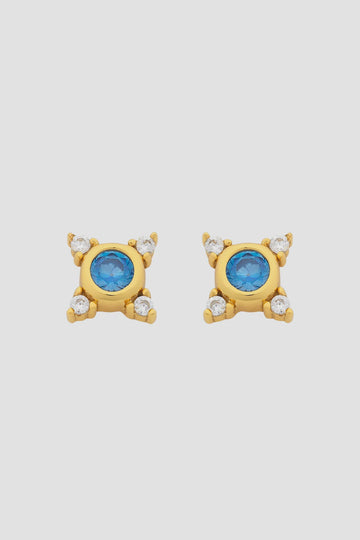 Lauren  Soft Gold Aqua Stud