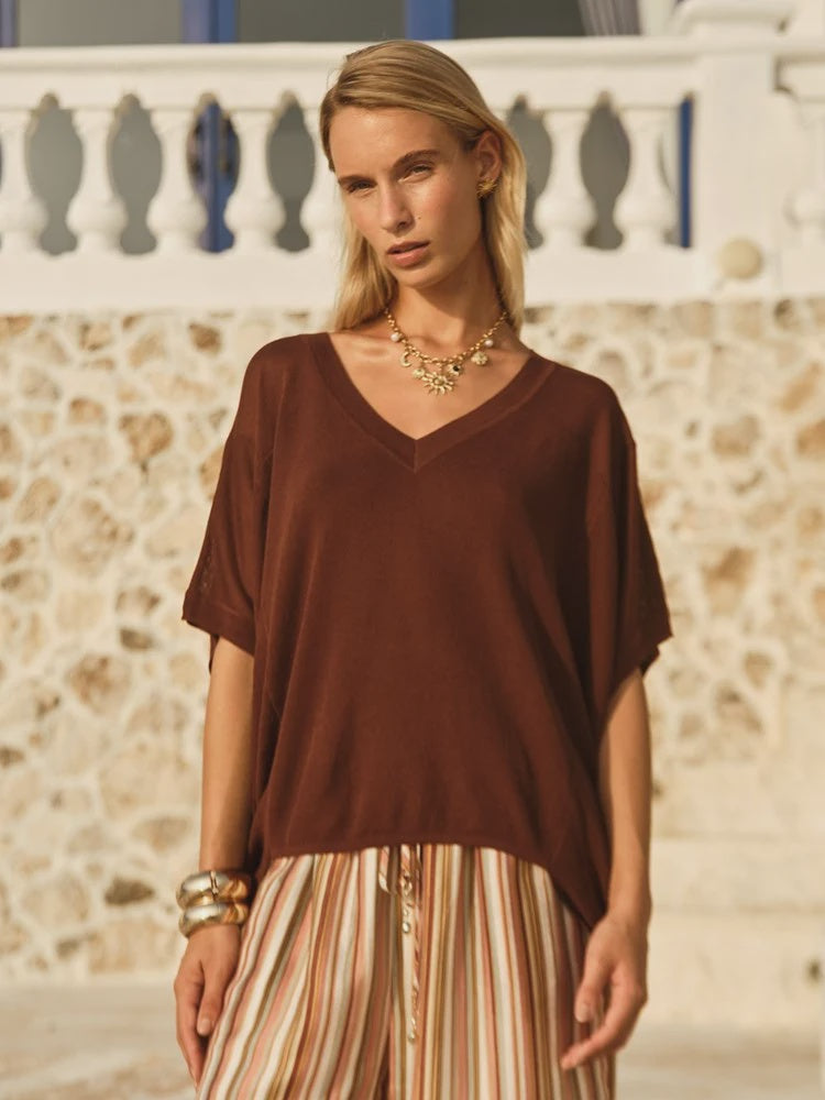 Irises V-Neck Top