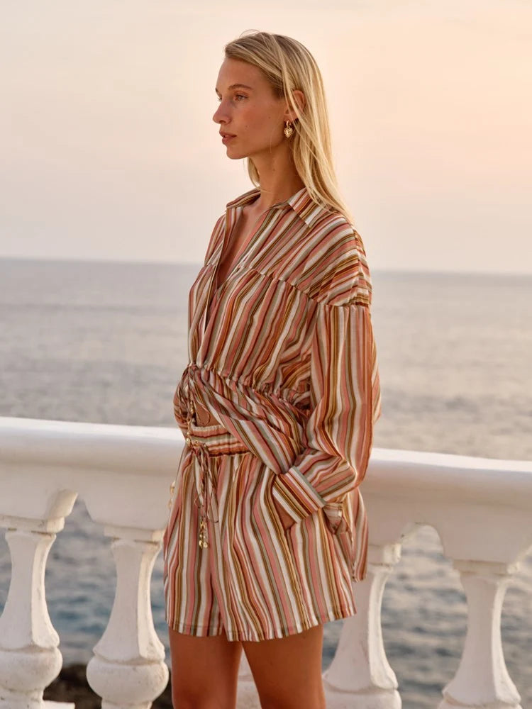 Lucette Shirt - Sandbar Stripe