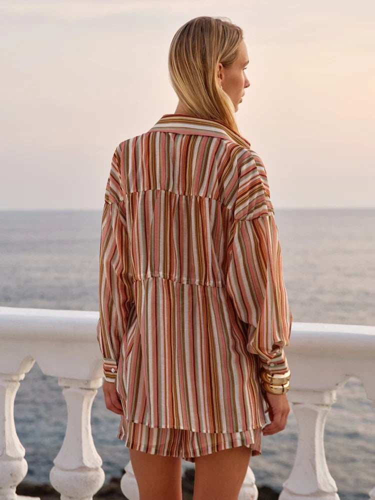 Lucette Shirt - Sandbar Stripe