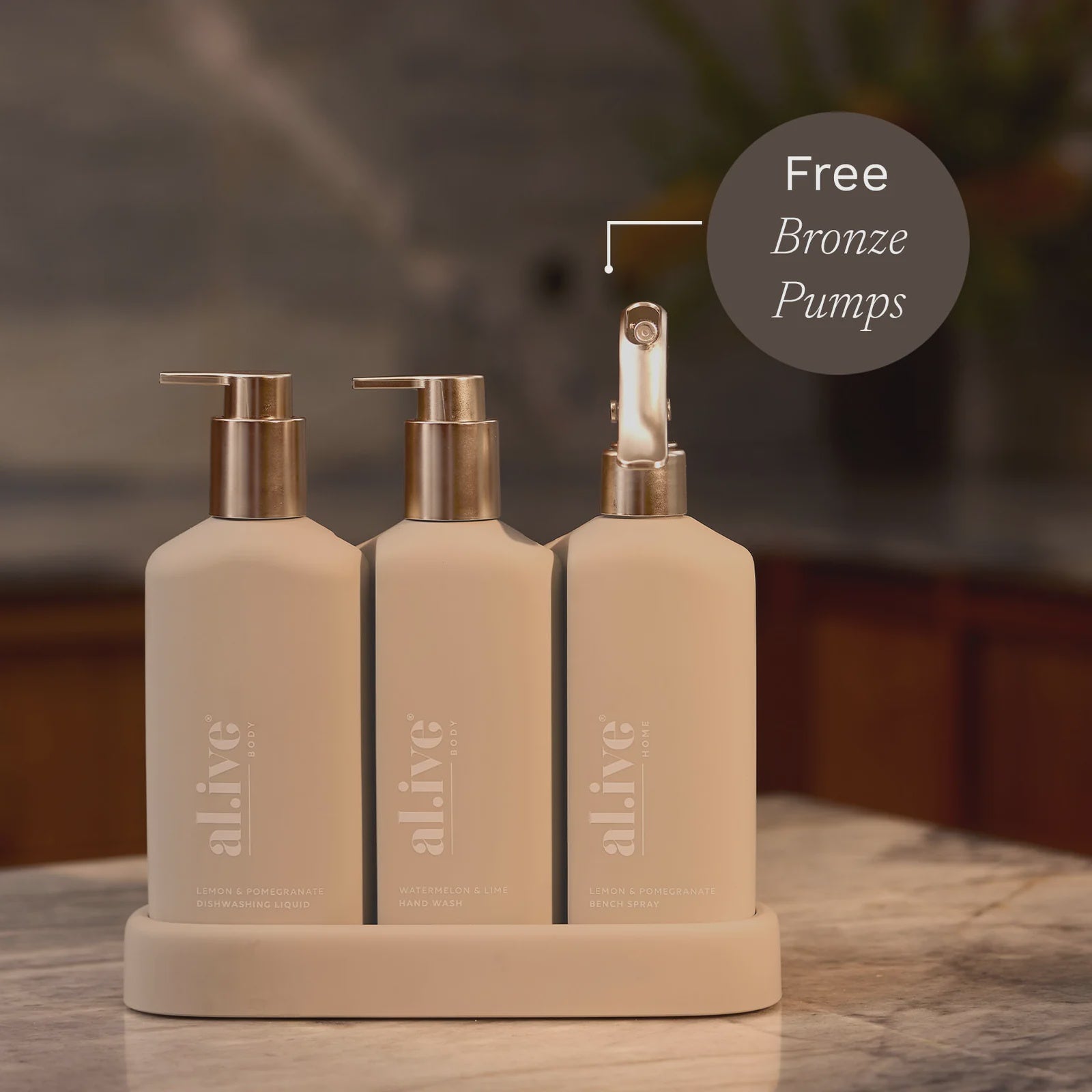 Stone Kitchen Trio Bronze Edition Lemon & Pomegranate and Watermelon & Lime