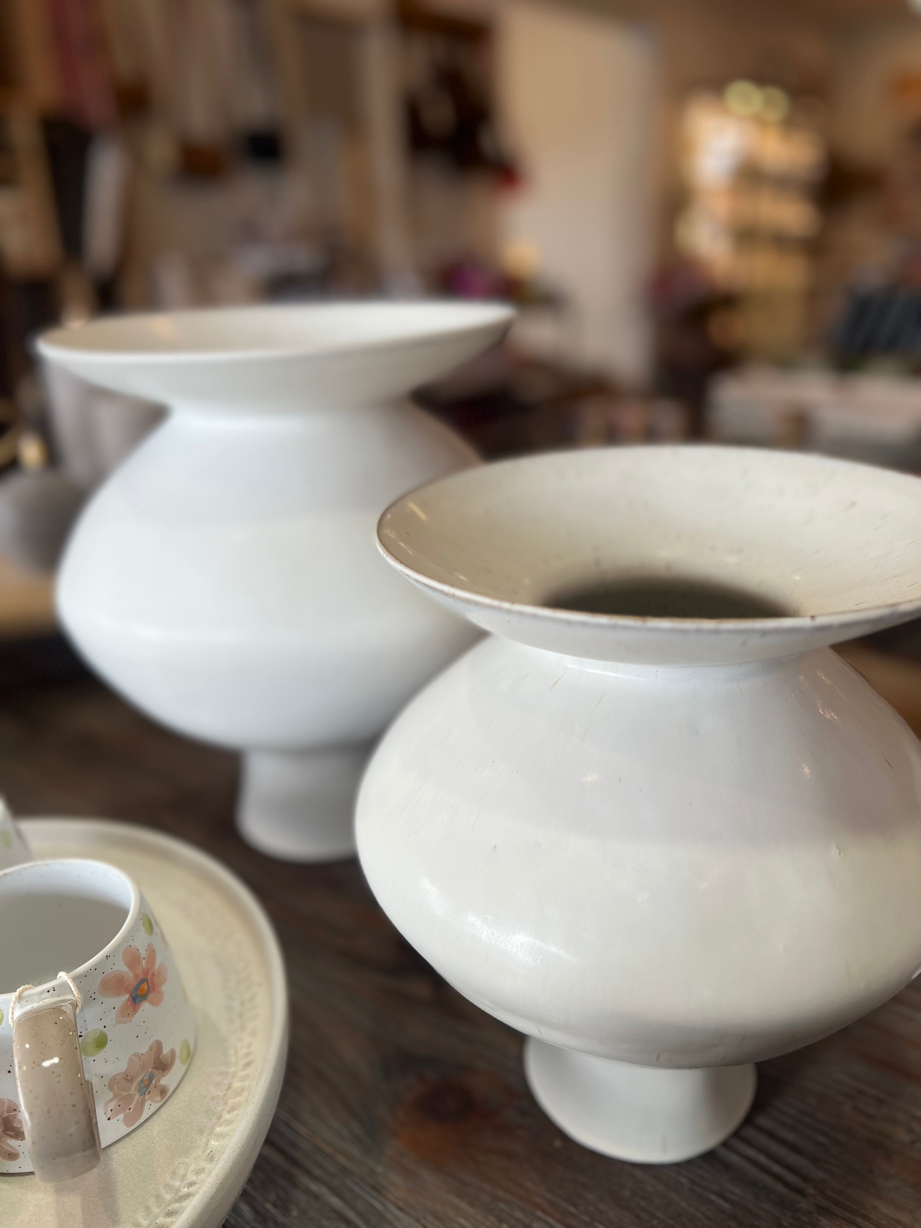 Talula Flared Vase Beige 29cm