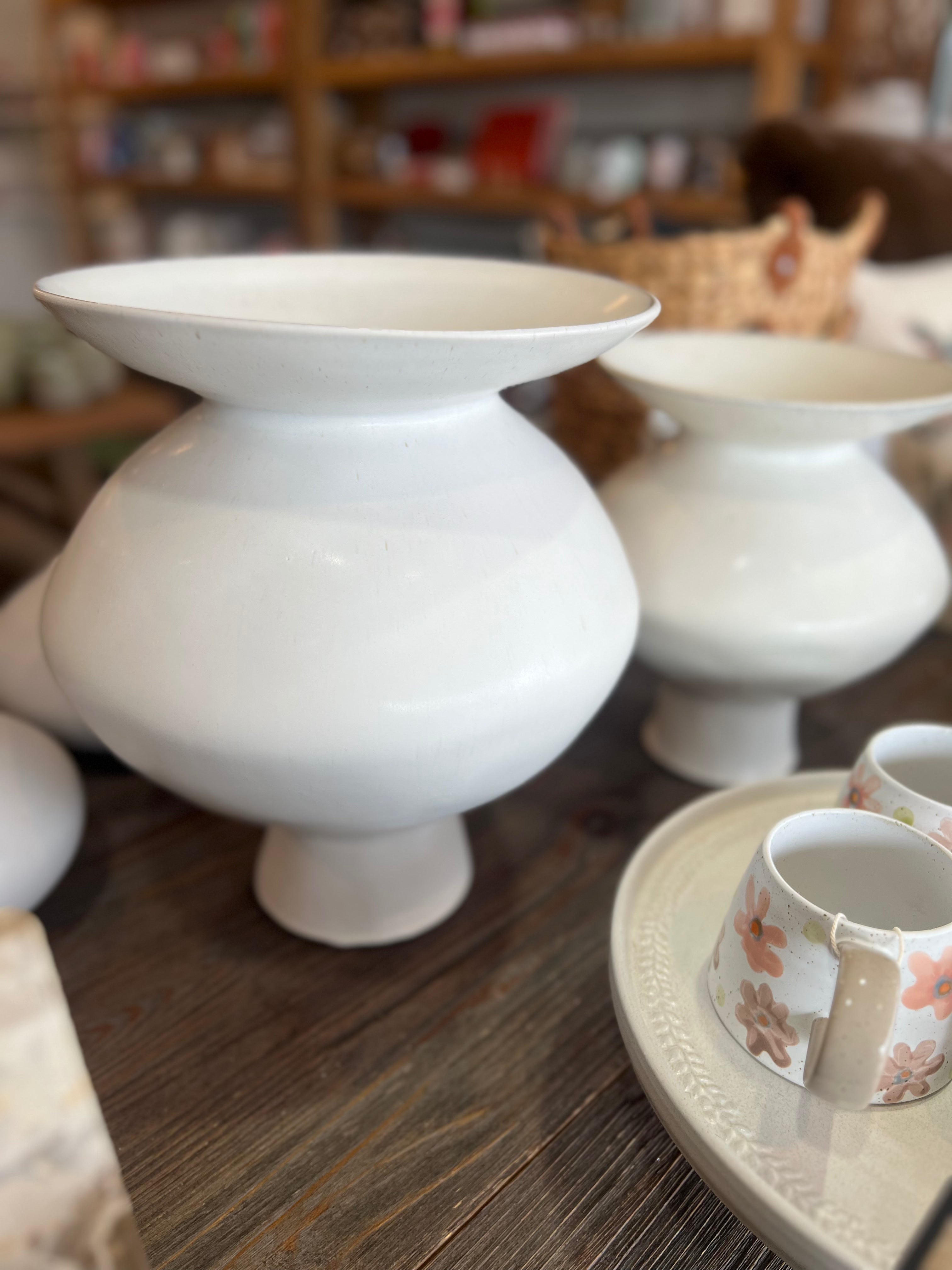 Talula Flared Vase Beige 34cm