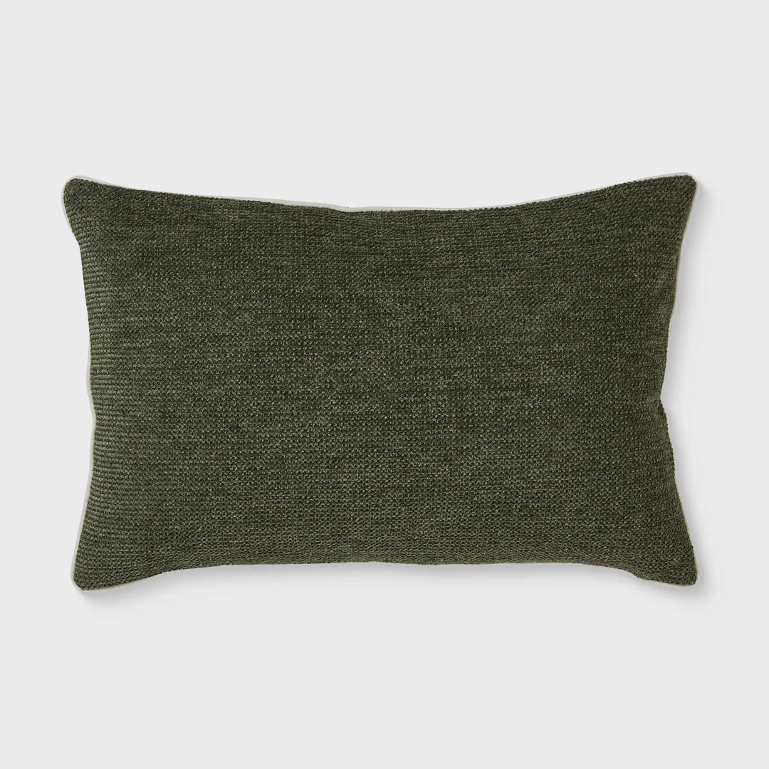 Casey Dark Green Textured Cushion 40x60cm