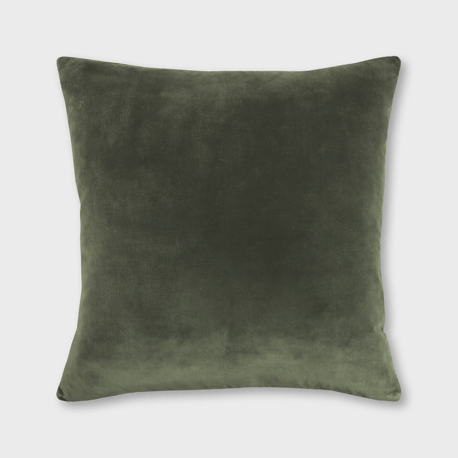 Velvet Olive Cushion 55cm