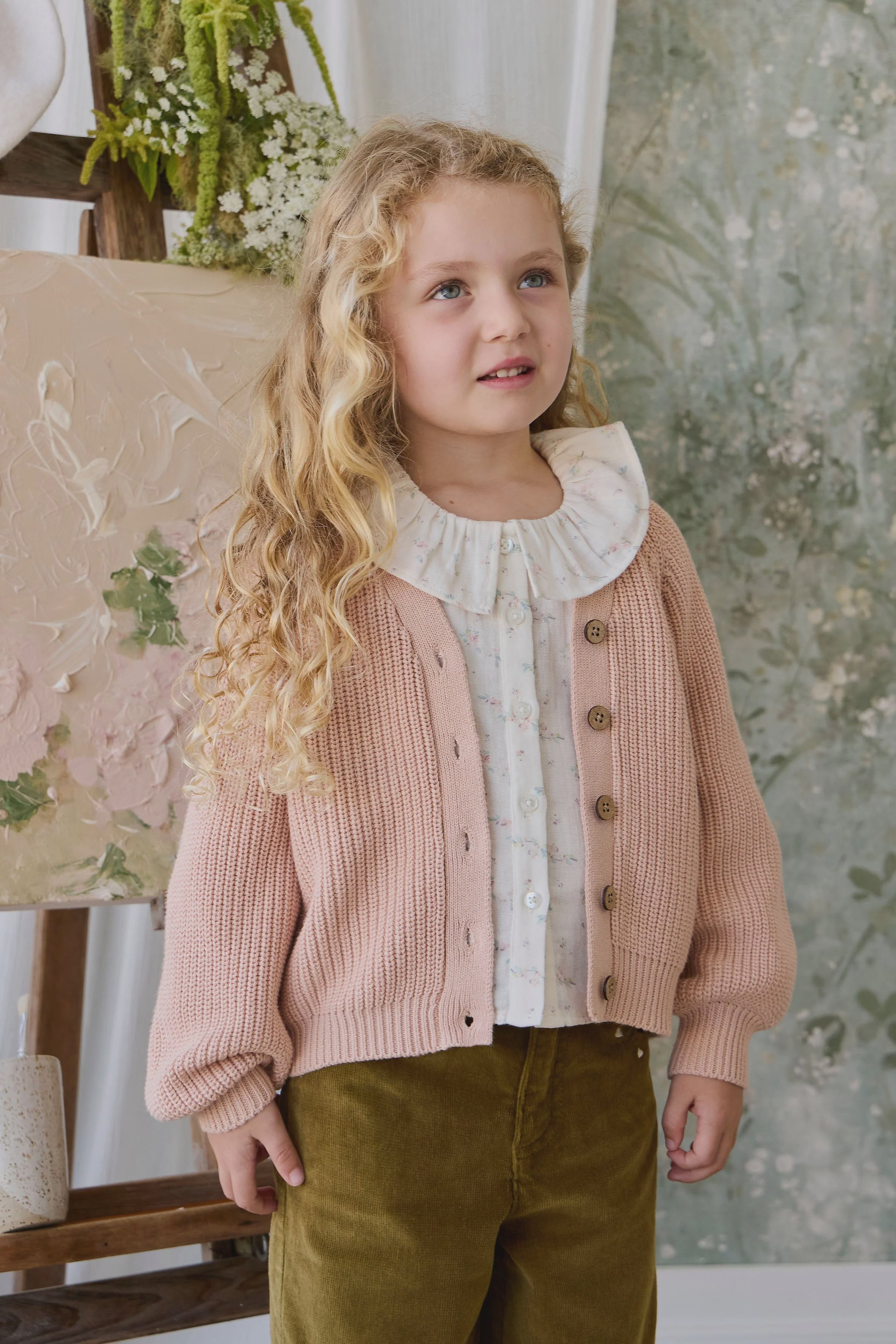 Paloma Cardigan Rose Mist