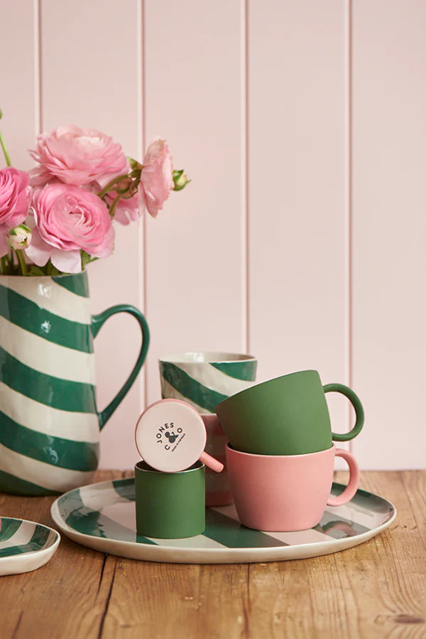 Cabana Stripe Jug Green