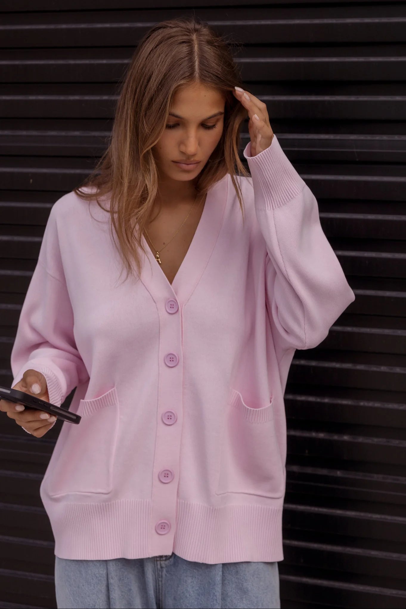Amais Cardigan Light Pink