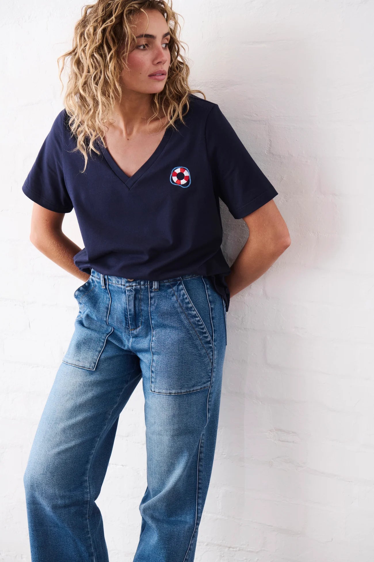 Celeste Pant Wide Leg Utility Dakota Wash