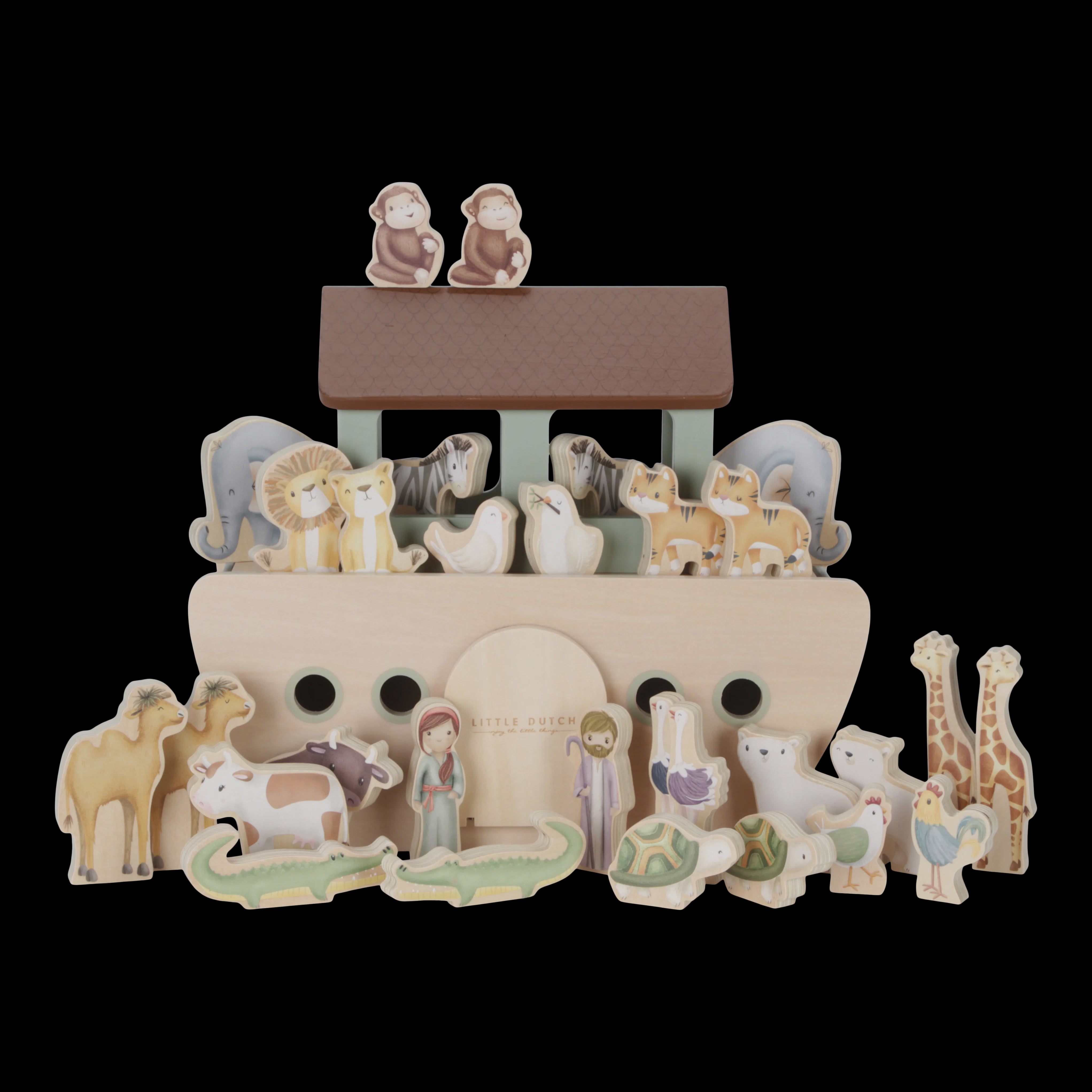 Wooden Noah's Ark Playset
