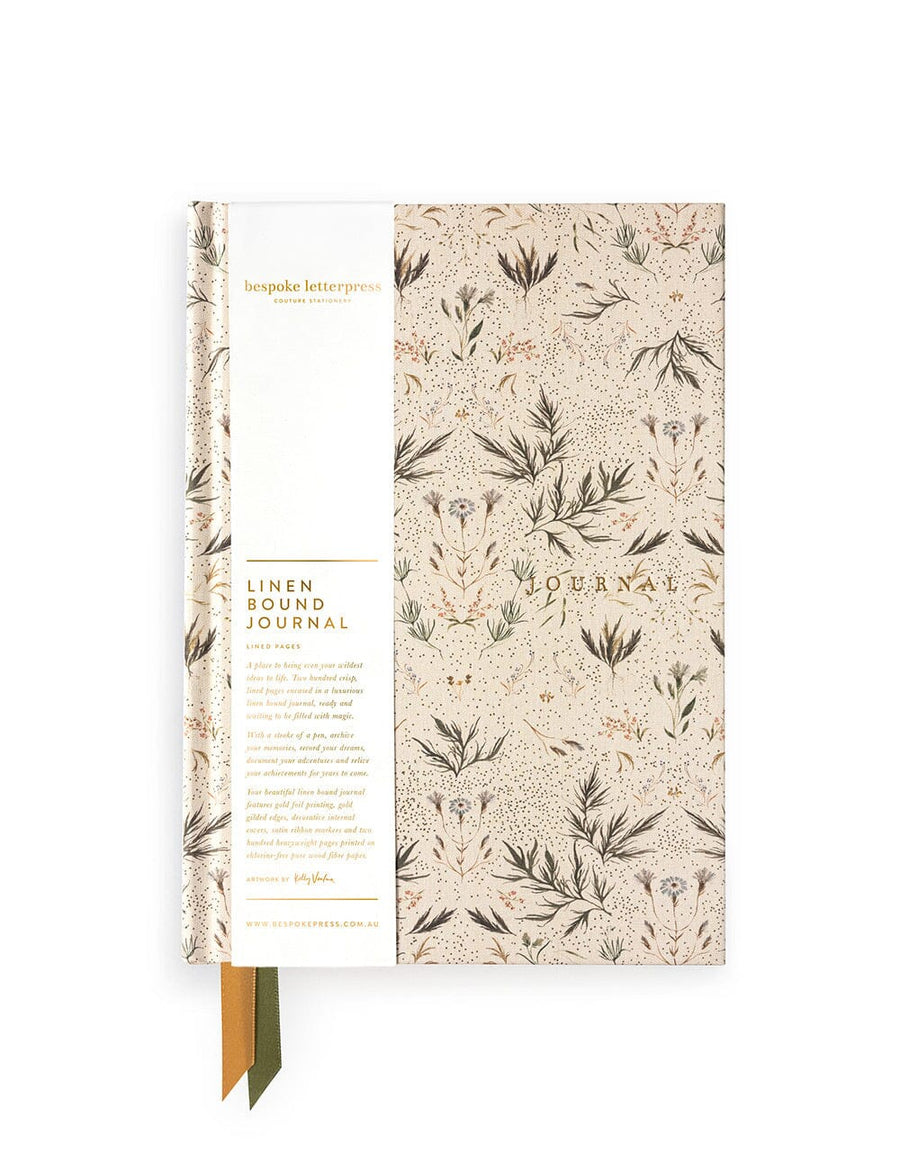 Linen Bound Journal - Meadow (Lined Journal)