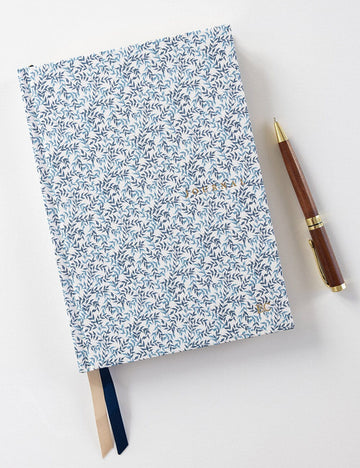 Linen Bound Journal Bluebloom Ivy