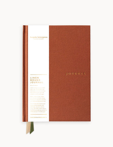 Linen Bound Journal Burnt Clay