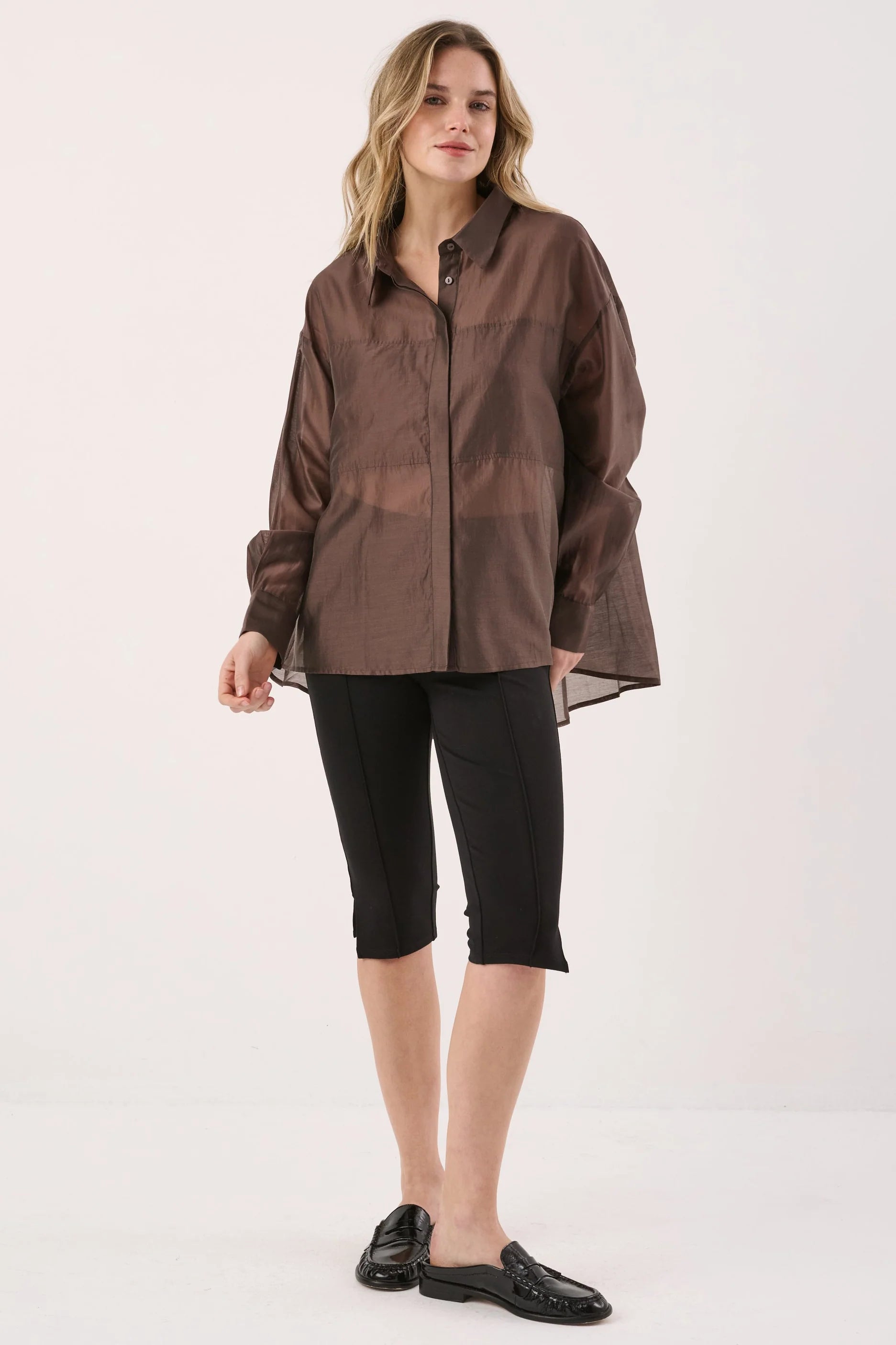 Val Oversized Shirt Chocolate